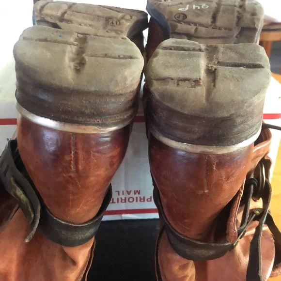 A.S.98 Emerson Italian Zipper Boho Biker Rust Distressed Boots EU41/US10.5 TTS - Picture 9 of 13